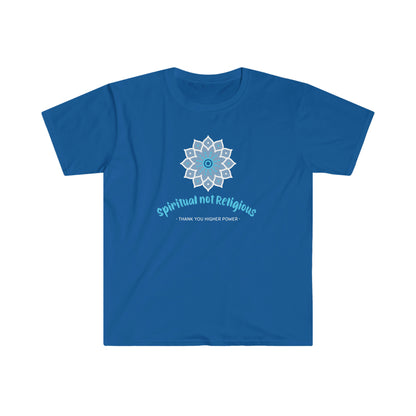 Spiritual Not Religious Unisex Softstyle T-Shirt for sober people in recovery