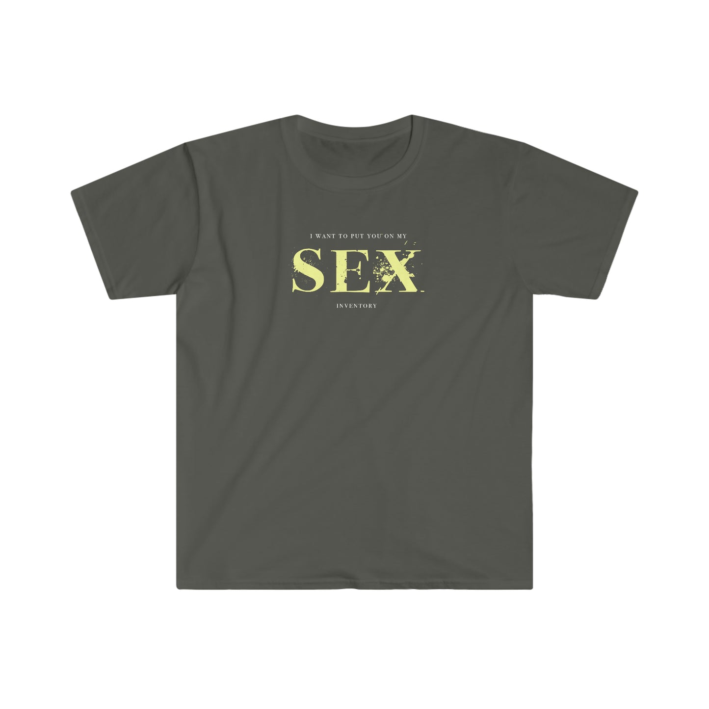 Sex Inventory Unisex Softstyle T-Shirt for sober people in recovery