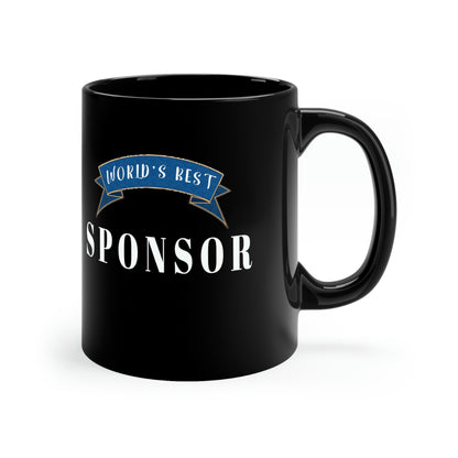 Sobriety Mug : World's Greatest Sponsor 11oz Black Mug, great gift for 12 step sponsors