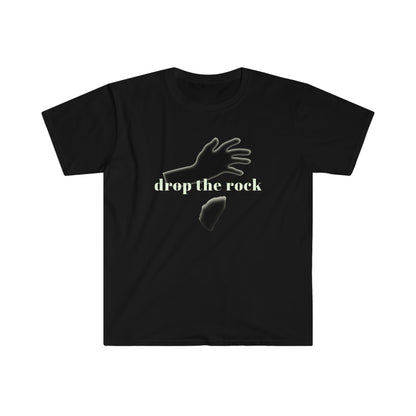Drop the Rock Unisex Softstyle recovery T-Shirt for sober people