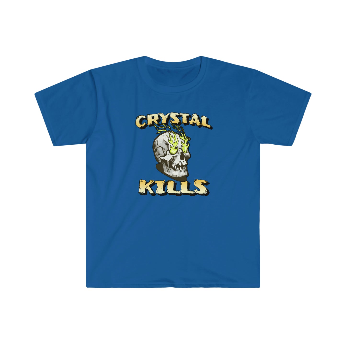 Crystal Kills Unisex Softstyle T-Shirt for clean and sober people in recovery