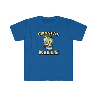 Crystal Kills Unisex Softstyle T-Shirt for clean and sober people in recovery