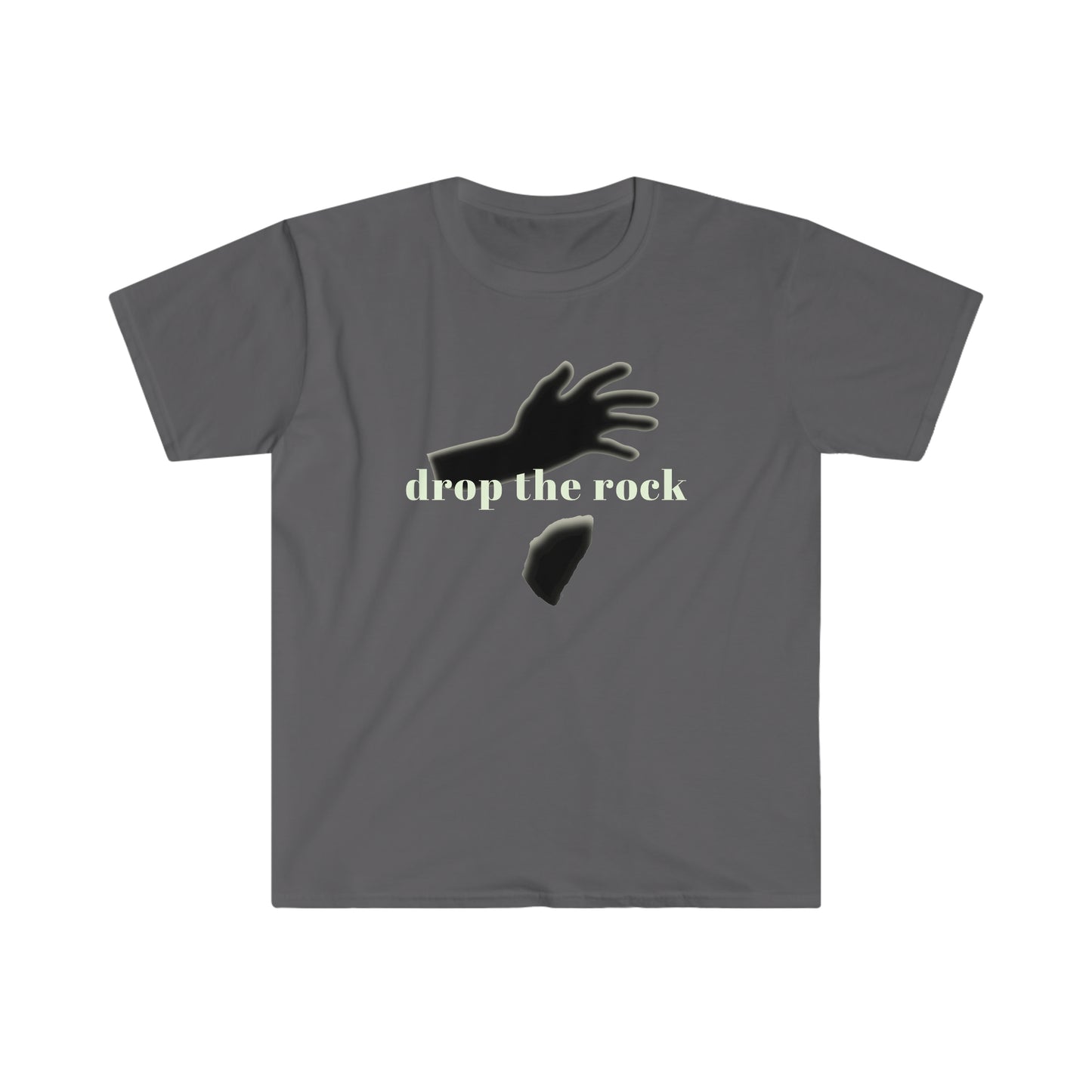Drop the Rock Unisex Softstyle recovery T-Shirt for sober people