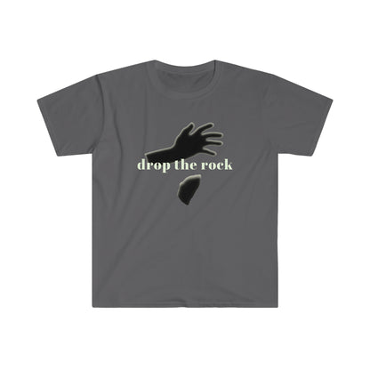 Drop the Rock Unisex Softstyle recovery T-Shirt for sober people