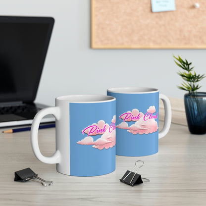 Pink Cloud Ceramic Mug 11oz, great gift for any sober person