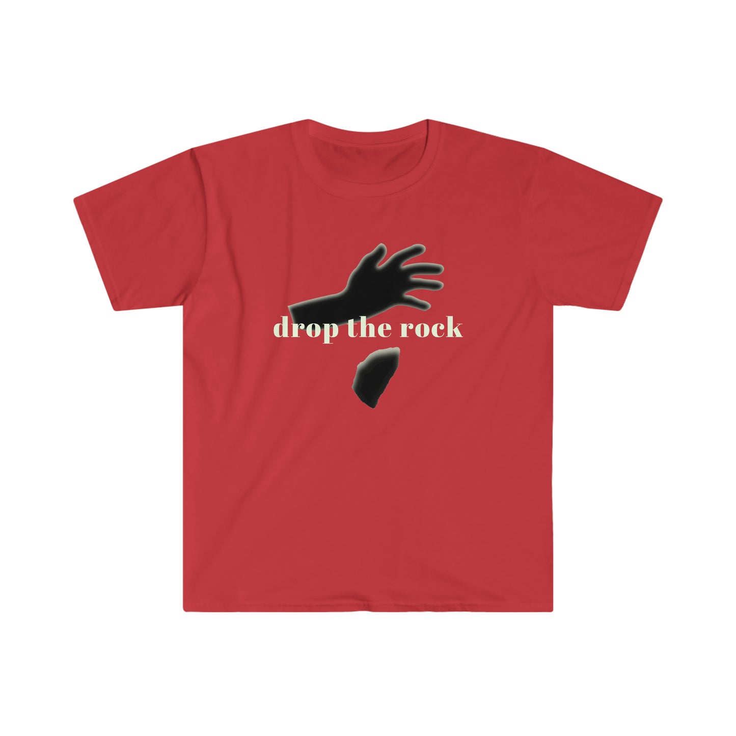 Drop the Rock Unisex Softstyle recovery T-Shirt for sober people