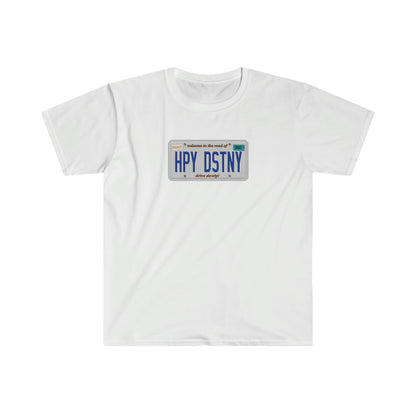 Happy Destiny License Plate Unisex Softstyle T-Shirt