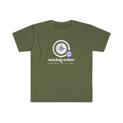 Staying Sober One Day at a Time Unisex Softstyle T-Shirt