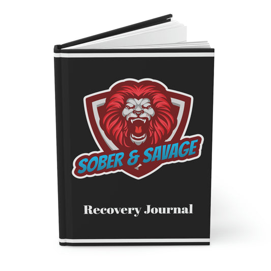 Sober & Savage Hardcover Recovery Journal Matte