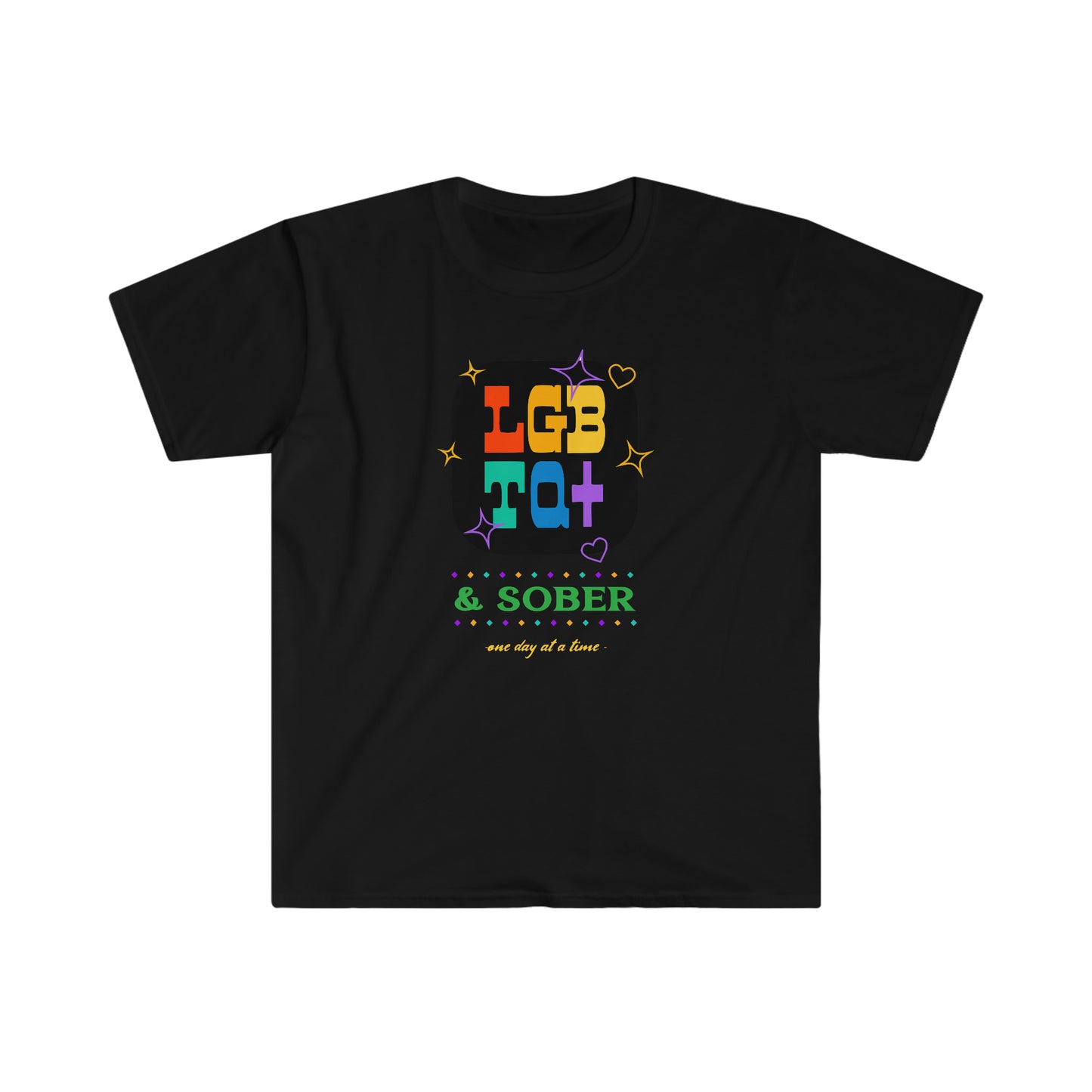 LGBT & Sober Unisex Softstyle T-Shirt