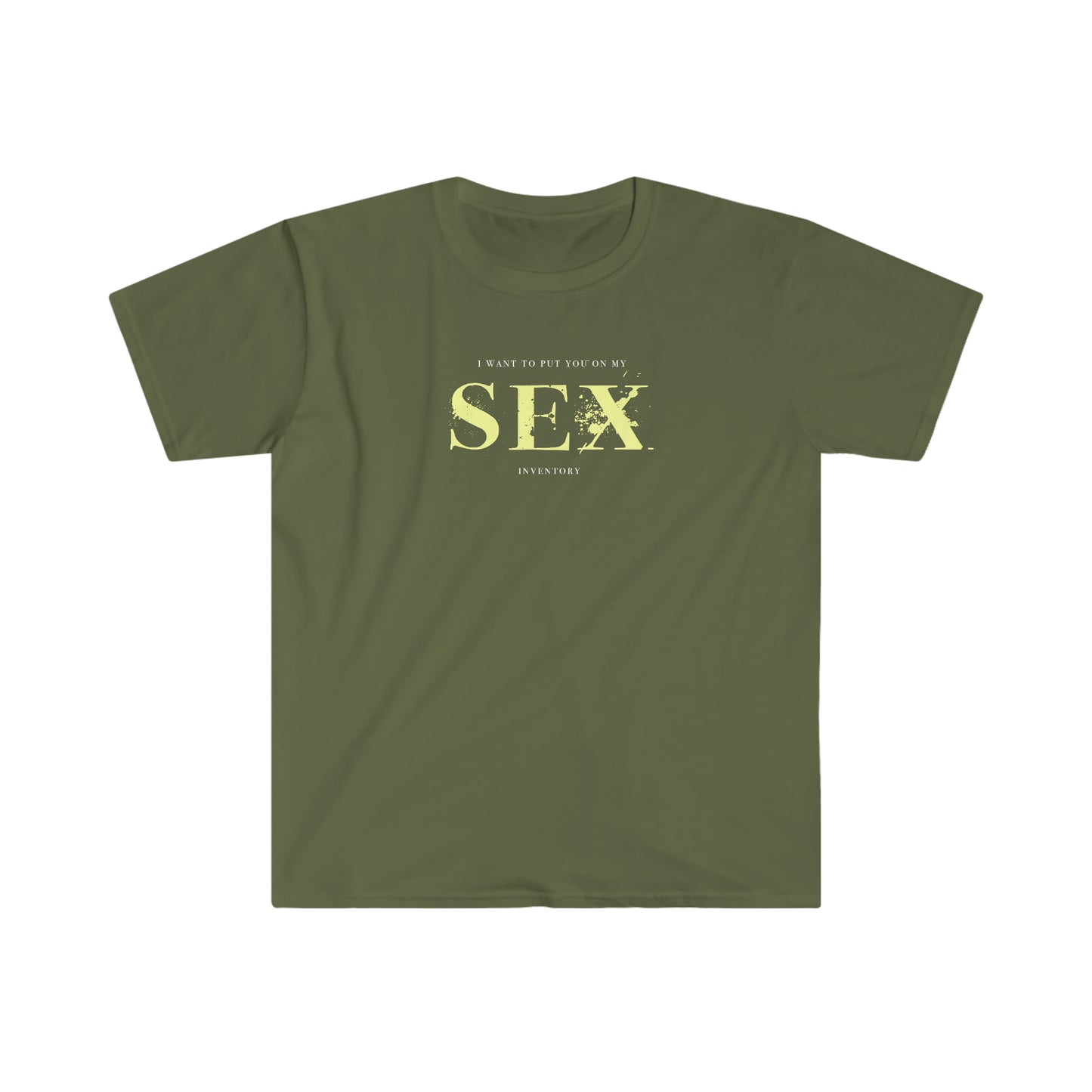 Sex Inventory Unisex Softstyle T-Shirt for sober people in recovery