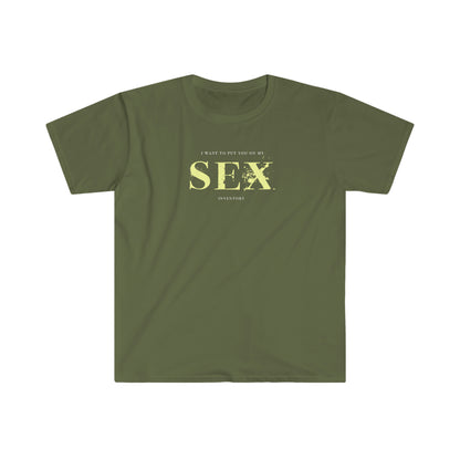 Sex Inventory Unisex Softstyle T-Shirt for sober people in recovery