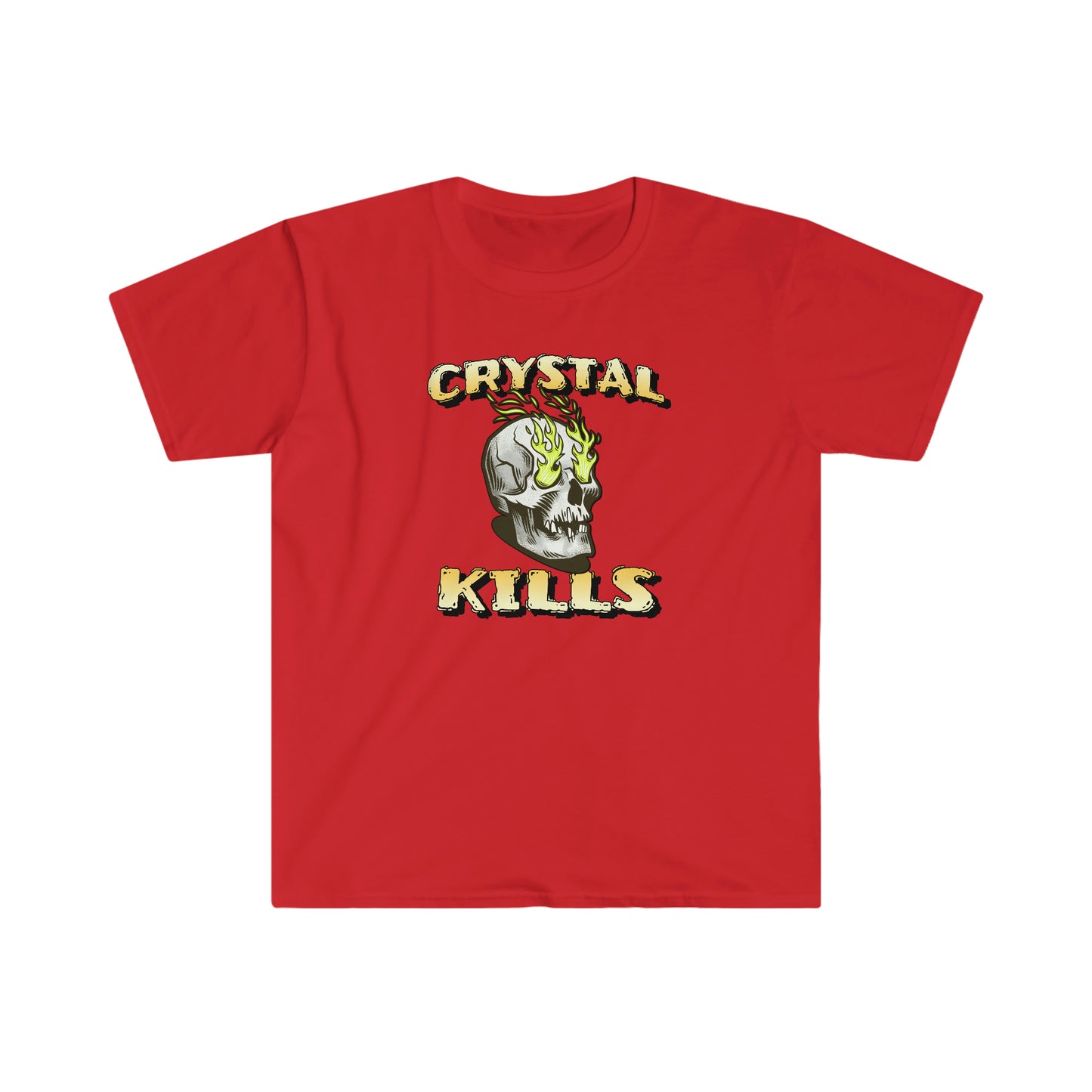 Crystal Kills Unisex Softstyle T-Shirt for clean and sober people in recovery