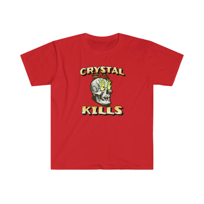 Crystal Kills Unisex Softstyle T-Shirt for clean and sober people in recovery